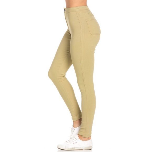 High Waist Skinny Stretchy Pants - Picture 5 of 8